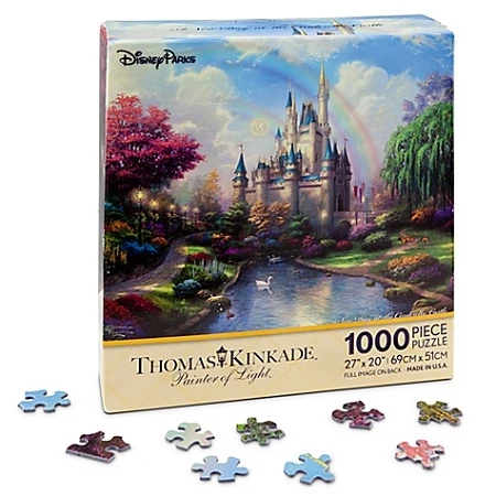 Disney Puzzle - Walt Disney World Cinderella Castle Puzzle By Thomas Kinkade 2 Disney Puzzle - Walt Disney World Cinderella Castle Puzzle By Thomas Kinkade