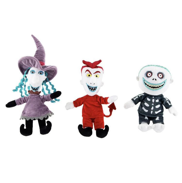 Disney Plush Set - Shock Lock And Barrel - Nightmare Before Christmas 3 Disney Plush Set - Shock Lock And Barrel - Nightmare Before Christmas