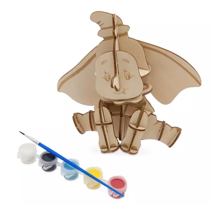 Disney Model And Paint Set - Ink & Paint - Dumbo 3D - Wood 3 Disney Model And Paint Set - Ink & Paint - Dumbo 3D - Wood